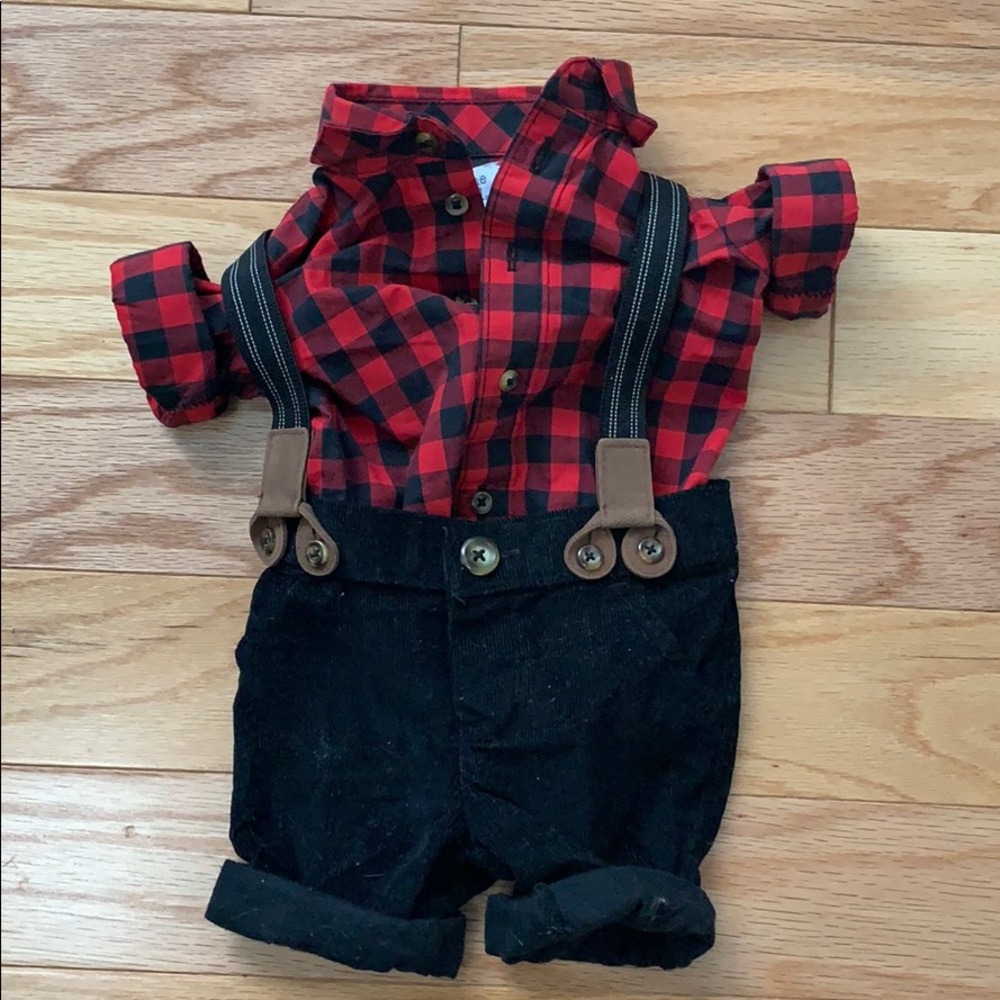 Carters newborn suspenders outfit